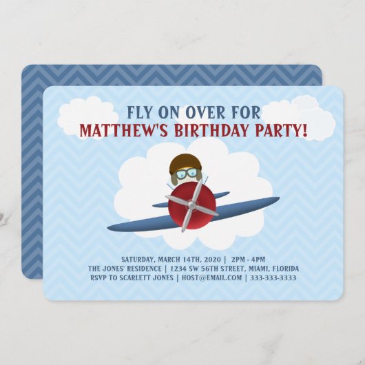 Vlieger en Zijn Vliegtuig Kaart (Voorkant / Achterkant)