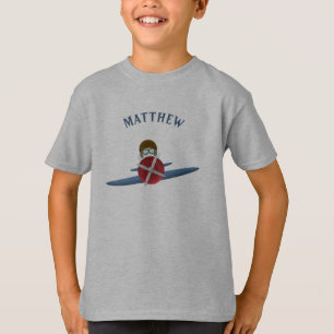 Vlieger en zijn vliegtuig t-shirt