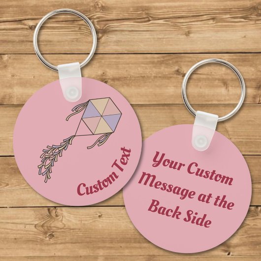 Vlieger Icoon Roze Sleutelhanger