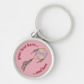 Vlieger Icoon Roze Sleutelhanger (Voorkant)