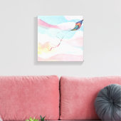 vlieger | Luchtige Waterverf Sky Canvas Afdruk (Insitu (Woonkamer))