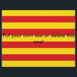Vlieger met de vlag van Catalonië Flyer<br><div class="desc">Vier de levendige identiteit van Catalonië met dit krachtige flyerontwerp met de vlag van Catalonië! Perfect voor culturele evenementen, onafhankelijkheidsdag vieringen, rally's, of de gemeenschap aankondigingen, deze patriottische flyer toont de gedurfde rode en gele strepen van de iconische Senyera met opvallende duidelijkheid. De lay-out is ontworpen om de aandacht te...</div>