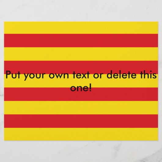 Vlieger met de vlag van Catalonië Flyer (Voorkant)