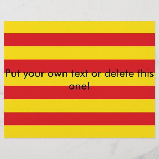 Vlieger met de vlag van Catalonië Flyer (Achterkant)