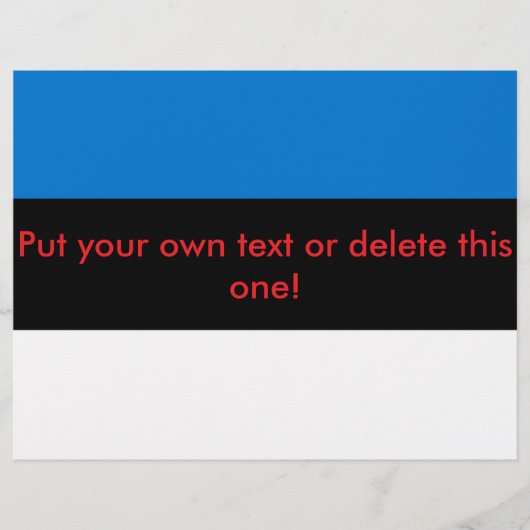 Vlieger met de vlag van Estland Flyer (Voorkant)