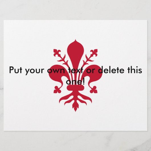 Vlieger met de vlag van Florence, Italië Flyer (Voorkant)