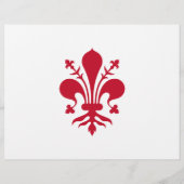 Vlieger met de vlag van Florence, Italië Flyer (Achterkant)