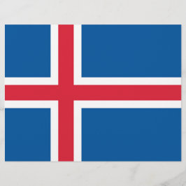 Vlieger met de vlag van IJsland Flyer