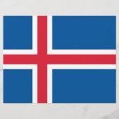 Vlieger met de vlag van IJsland Flyer (Achterkant)