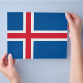 Vlieger met de vlag van IJsland Flyer (Hand)
