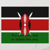 Vlieger met de vlag van Kenia Flyer (Voorkant)