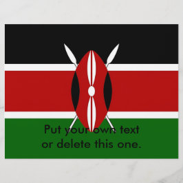 Vlieger met de vlag van Kenia Flyer