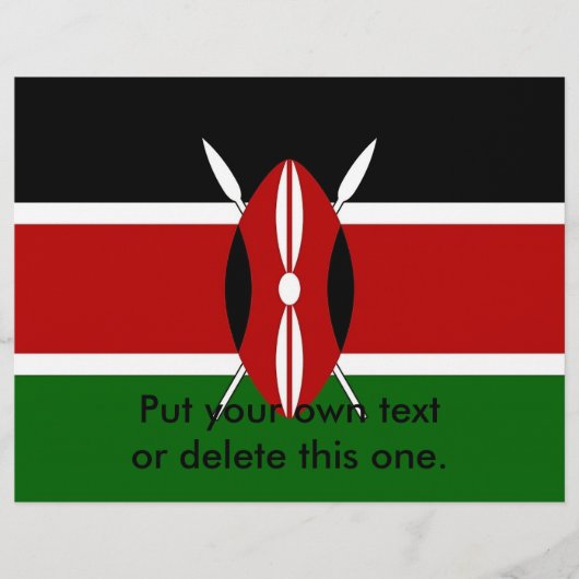Vlieger met de vlag van Kenia Flyer (Voorkant)
