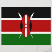 Vlieger met de vlag van Kenia Flyer (Achterkant)