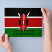 Vlieger met de vlag van Kenia Flyer (Hand)