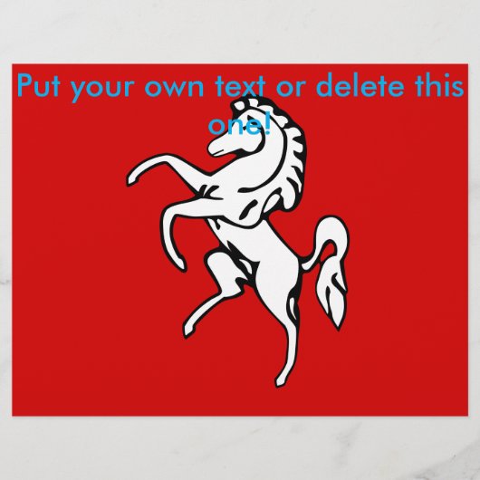 Vlieger met de vlag van Kent, Engeland Flyer (Voorkant)