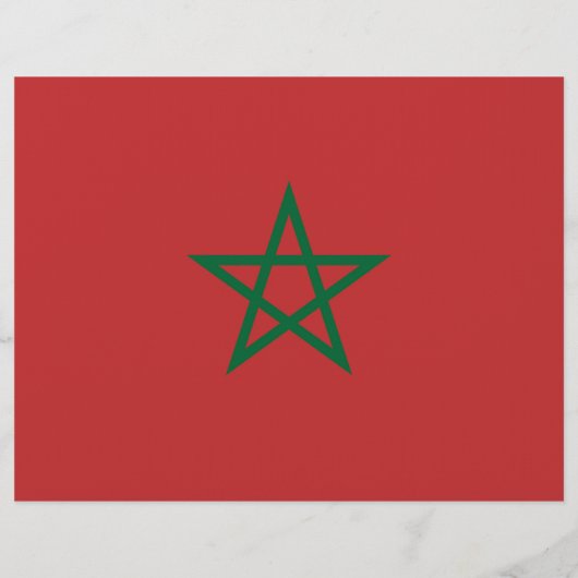 Vlieger met de vlag van Marokko Flyer (Achterkant)