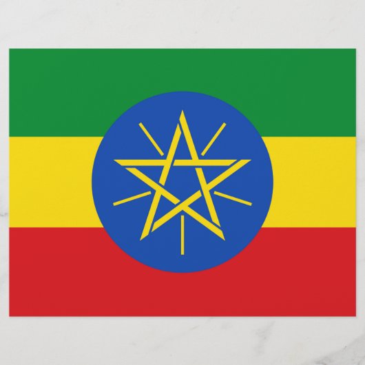 Vlieger met vlag van Ethiopië Flyer (Voorkant)