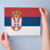 Vlieger met vlag van Servië Flyer (Hand)