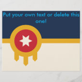 Vlieger met vlag van Tulsa, Oklahoma Flyer (Achterkant)