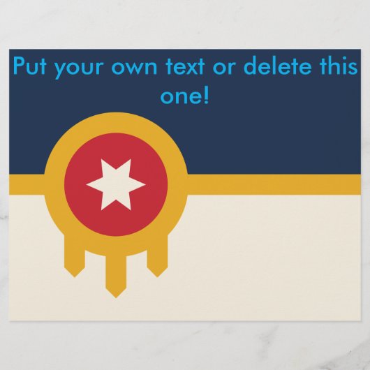 Vlieger met vlag van Tulsa, Oklahoma Flyer (Achterkant)