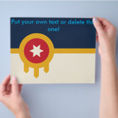 Vlieger met vlag van Tulsa, Oklahoma Flyer (Hand)