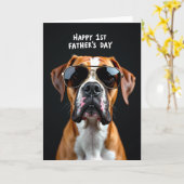 Vlieger Pup Vaderdag Kaart (Gele Bloem)