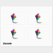 vlieger rechthoekige sticker (Vel)