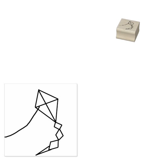 vlieger rubberen stempel (Gestempeld)