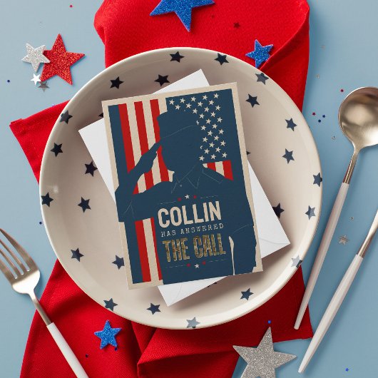 Vlieger Rustic Militaire Afscheidsfeest Afscheidsp Kaart