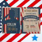 Vlieger Rustic Militaire Afscheidsfeest Afscheidsp Kaart