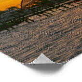 Vlieger vliegen bij Key Largo zonsondergang Poster (Hoek)