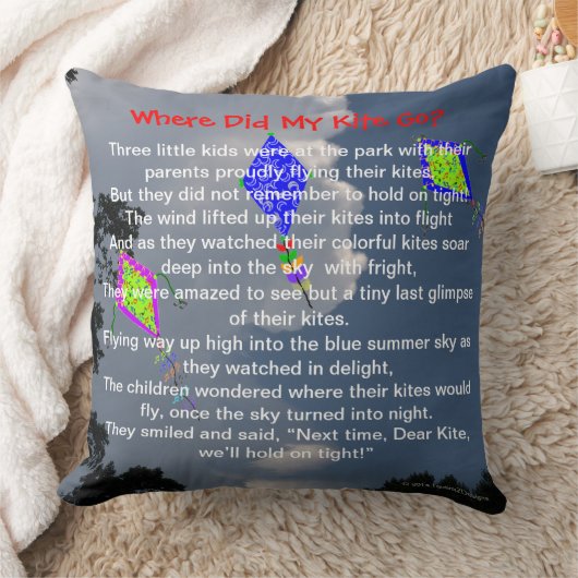 Vlieger Vliegen Gedicht Zoete Kinderherinneringen Kussen (Deken)