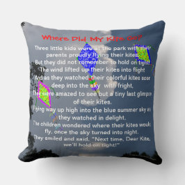Vlieger Vliegende Wolken Gedicht PERSONALISEER NAA Kussen