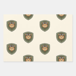 Vliegerbeer Militaire Feestverpakkings Papier Inpakpapier Vel
