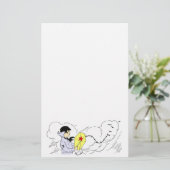 Vliegeren op een Windy Day Stationery Briefpapier (Staand voorkant)