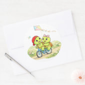 Vliegeren Ronde Sticker (Envelop)