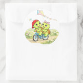 Vliegeren Ronde Sticker (Tas)
