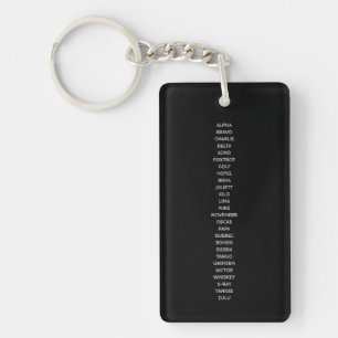 Vliegerers Code Fonetisch Piloot Alfabet Sleutelhanger