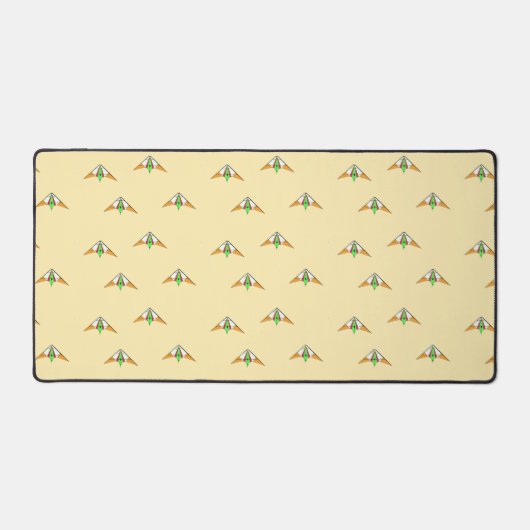 Vliegerpatroon op bleek sinaasappel bureaumat (Voorkant)