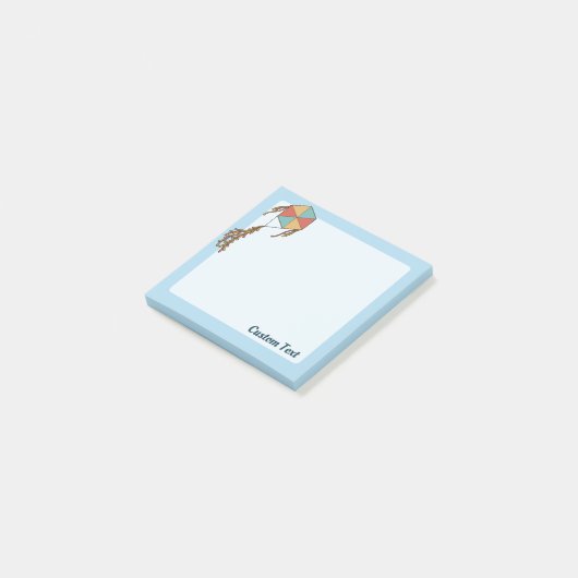 Vliegerpictogram lichtblauw post-it® notes (Schuin)