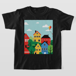 Vliegers boven de stad t-shirt
