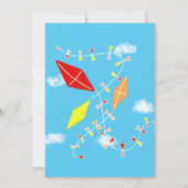 Vliegers in de lucht Het is een Boy Baby shower Ui Kaart (Achterkant)