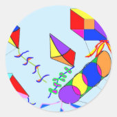 vliegers ronde sticker (Voorkant)