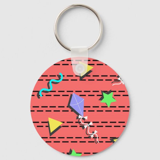 vliegers, sterren, driehoeken en zeeflijnen sleutelhanger (Voorkant)