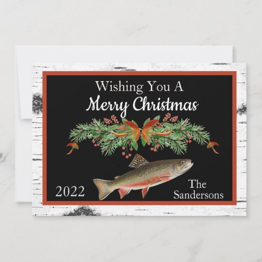 Vliegforel die je een prettige kerst geeft feestdagenkaart (Voorkant)