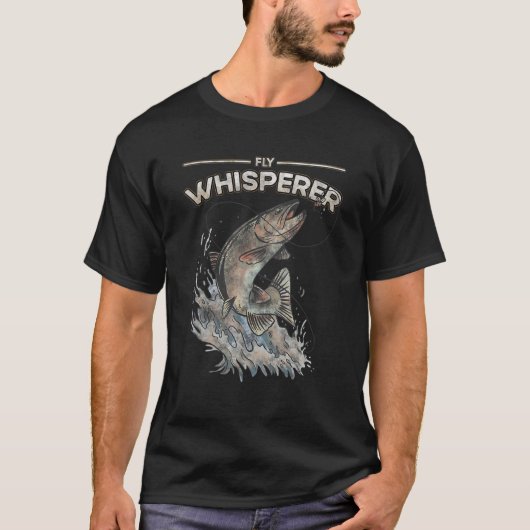 Vliegforel Whisperer Jokes Fish Artwork T-shirt (Voorkant)