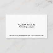 Vlieggans Visitekaartje (Achterkant)