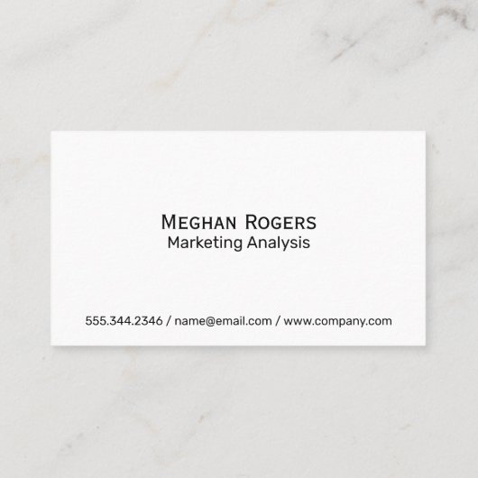 Vlieggans Visitekaartje (Achterkant)