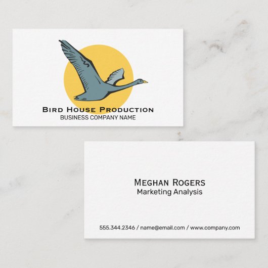 Vlieggans Visitekaartje (Voorkant / Achterkant)